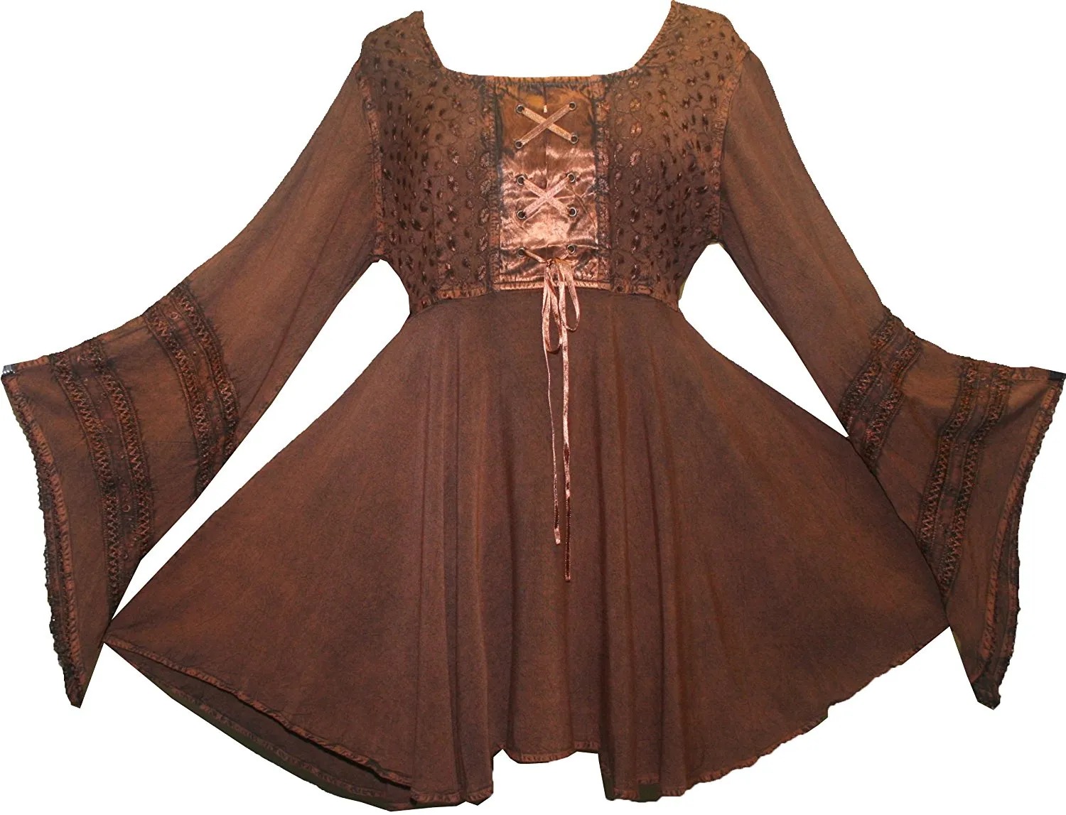 11 B Gypsy Medieval Stylish Bohemian Flare Corset Tunic