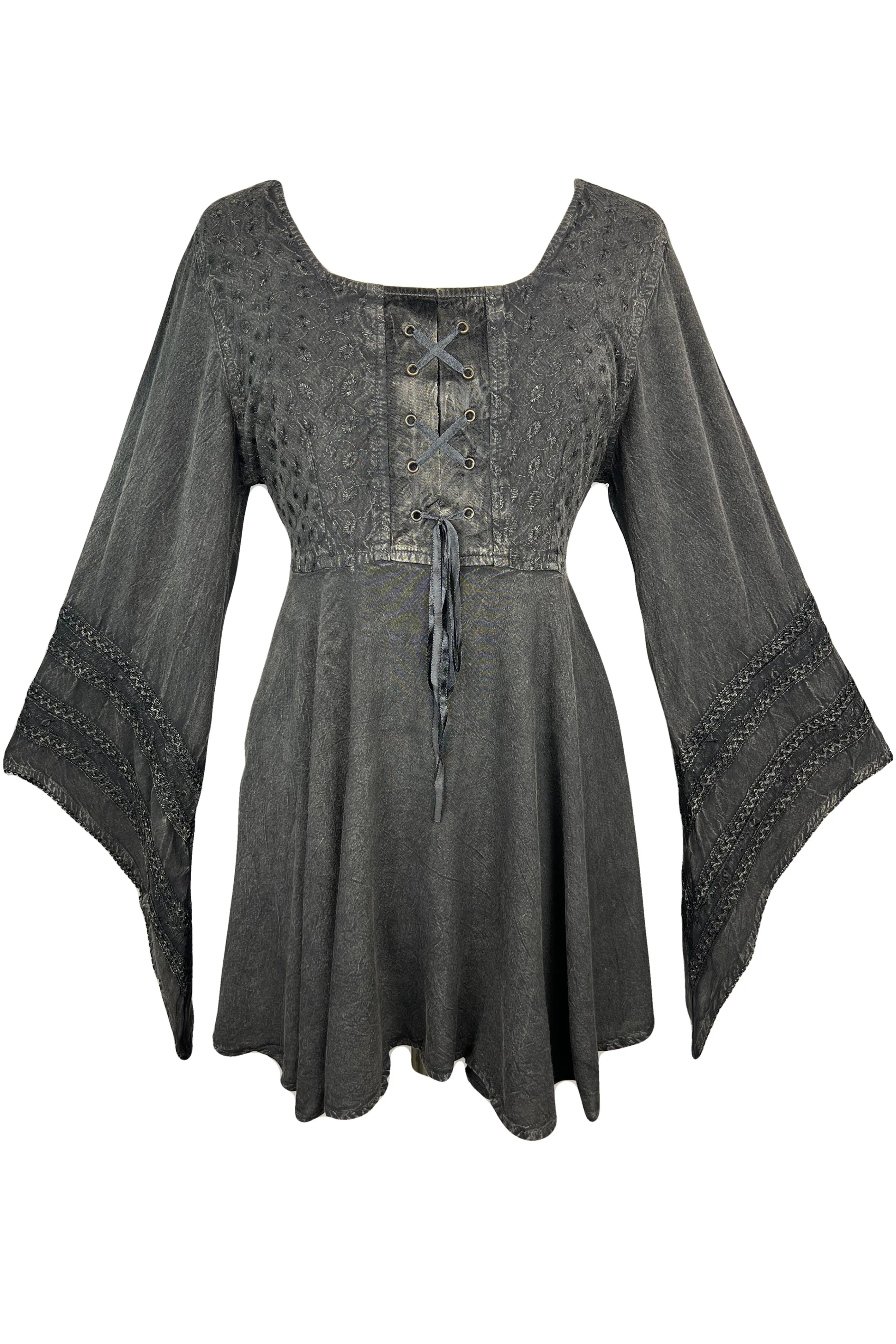 11 B Gypsy Medieval Stylish Bohemian Flare Corset Tunic