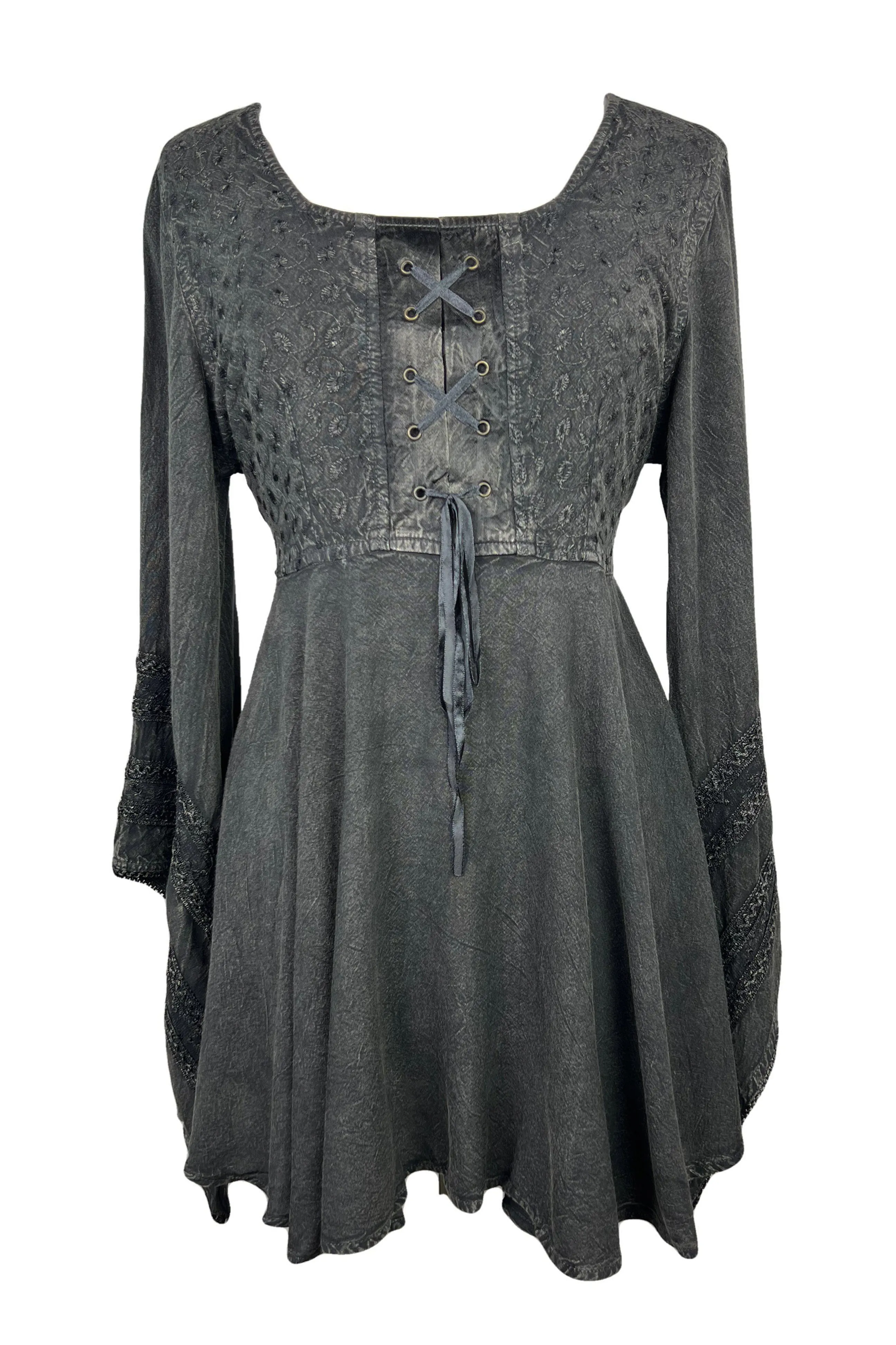 11 B Gypsy Medieval Stylish Bohemian Flare Corset Tunic