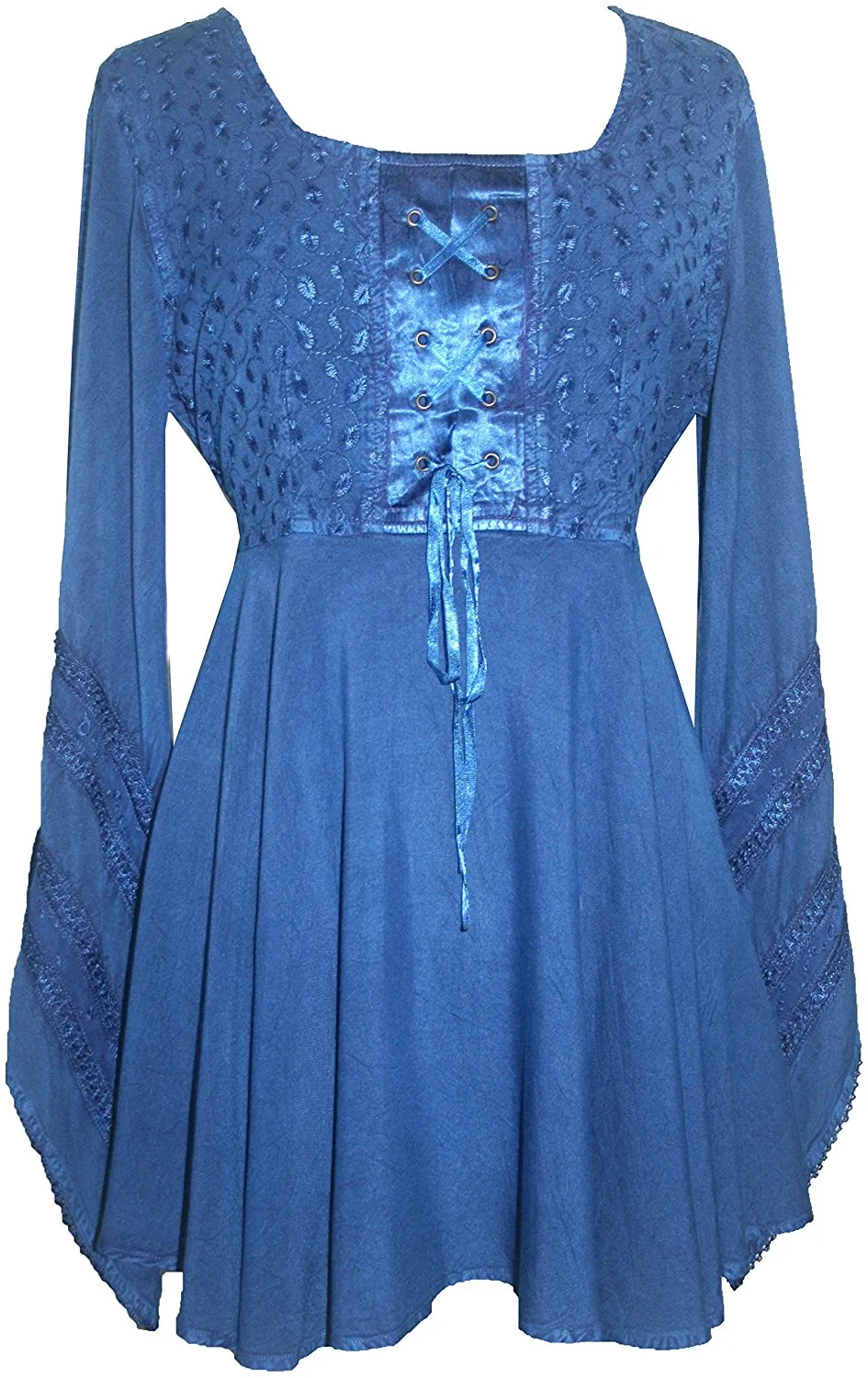 11 B Gypsy Medieval Stylish Bohemian Flare Corset Tunic