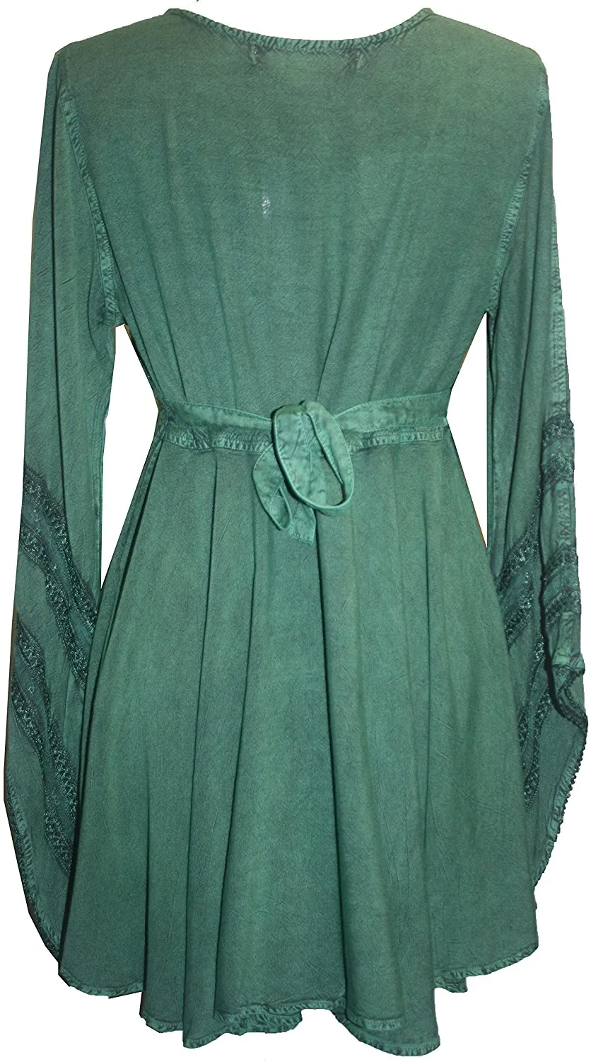 11 B Gypsy Medieval Stylish Bohemian Flare Corset Tunic