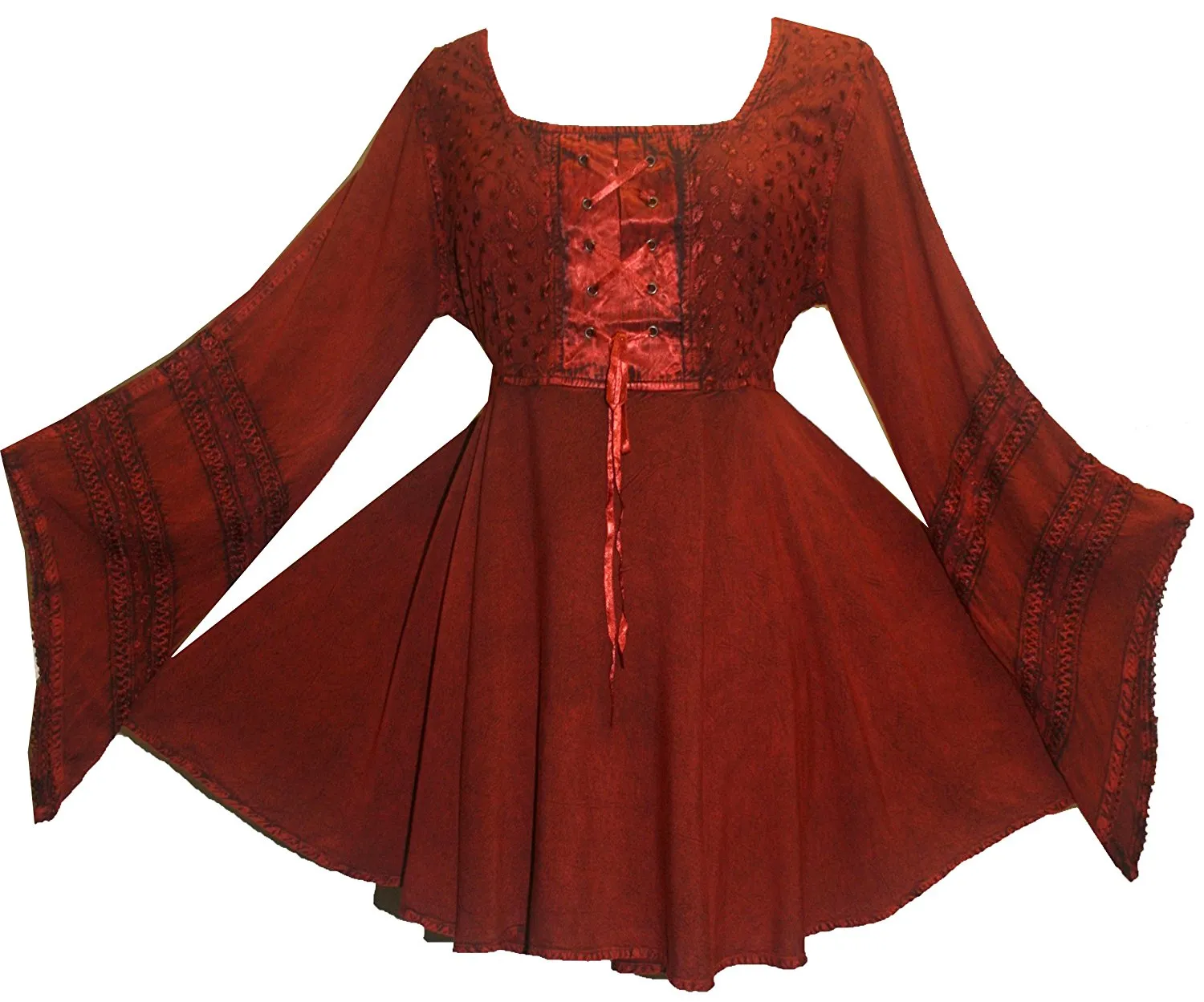 11 B Gypsy Medieval Stylish Bohemian Flare Corset Tunic