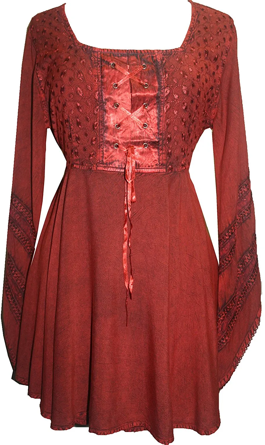 11 B Gypsy Medieval Stylish Bohemian Flare Corset Tunic