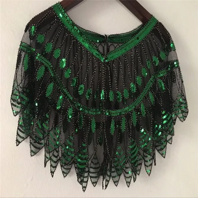 2023 Spring Summer Women Mesh Versatile  Capes Sequins European American Popular Evening Dress Shawl Lady Cloaks Poncho