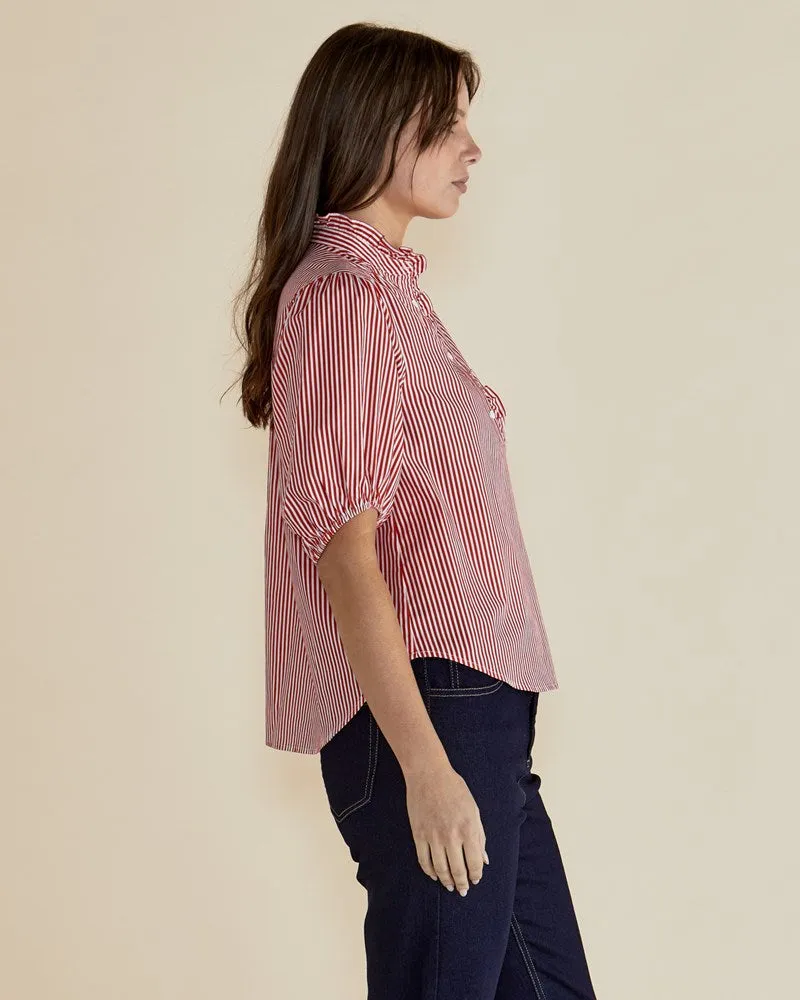 Avery Blouse - Red Stripe