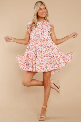 Beautiful Blossoms Pink Floral Print Dress