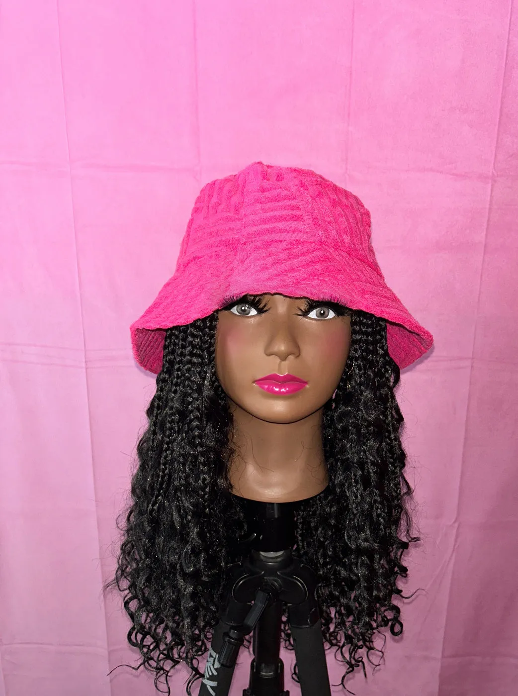 Black Bohemian Box Braids Elastic Wig Band