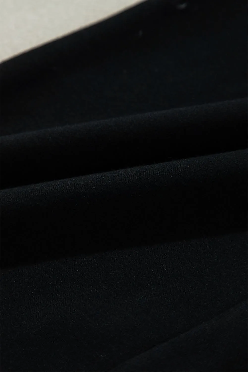 Cozy black fleece pants with drawstring