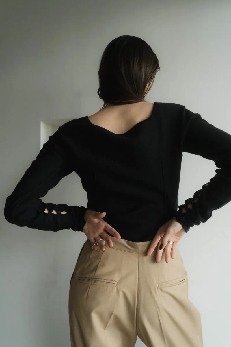 design cut square tops/2color