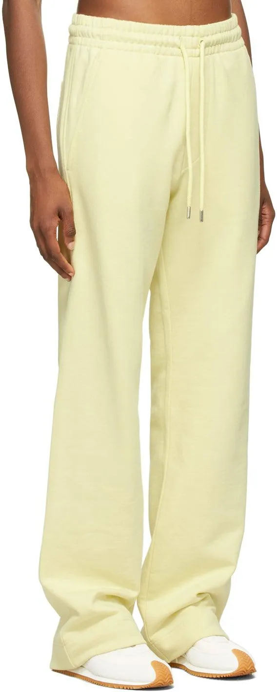 Dries Van Noten Yellow French Terry Lounge Pants