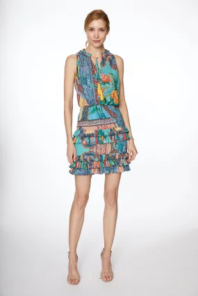 Floral Chiffon Ruffle Tier Dress