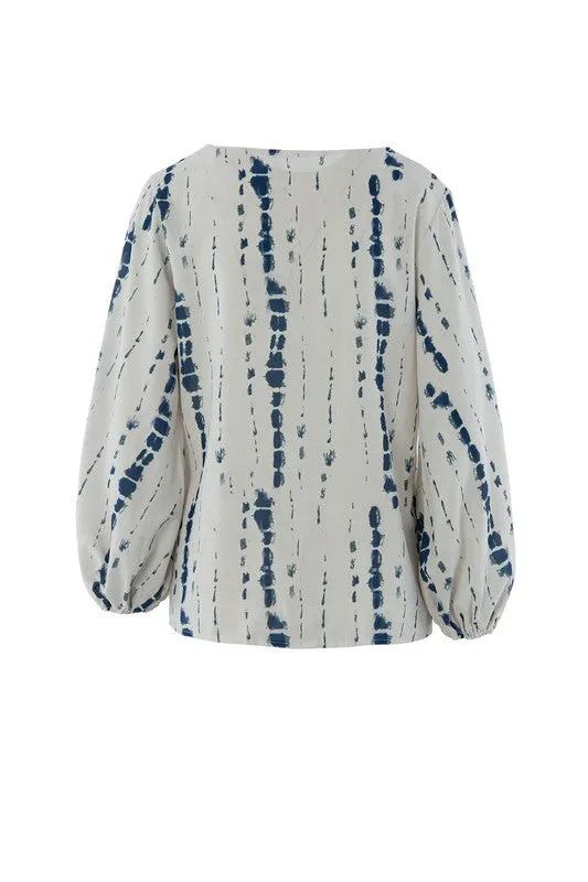 FS Clearance V neck top with balloon sleeve