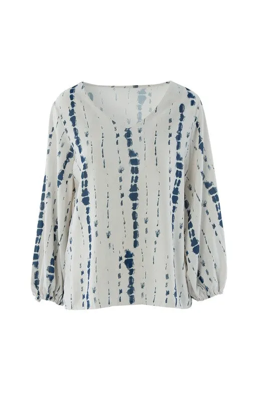 FS Clearance V neck top with balloon sleeve