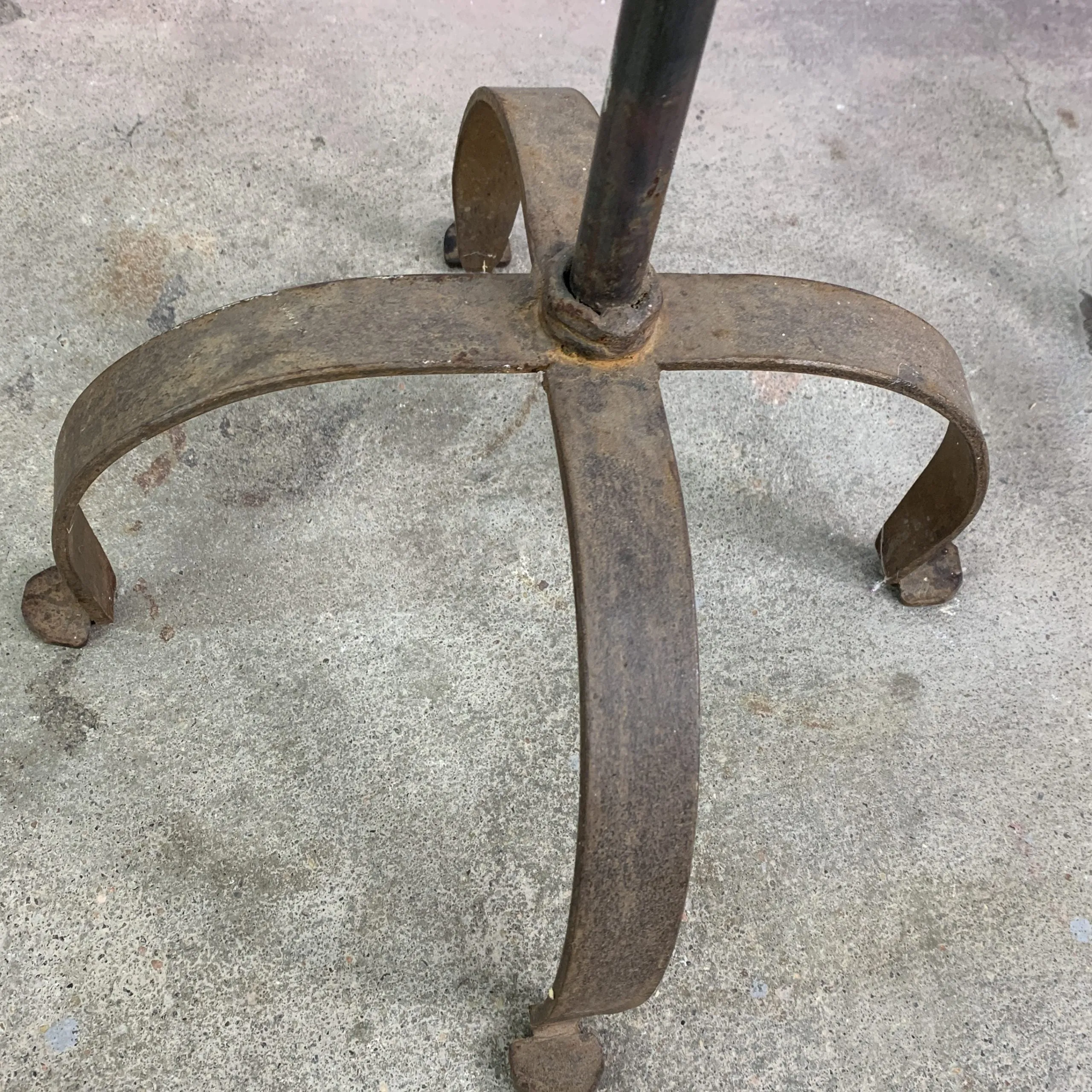 Iron Pillar Candle Holder, Floor Standing, Pair, Set of Two