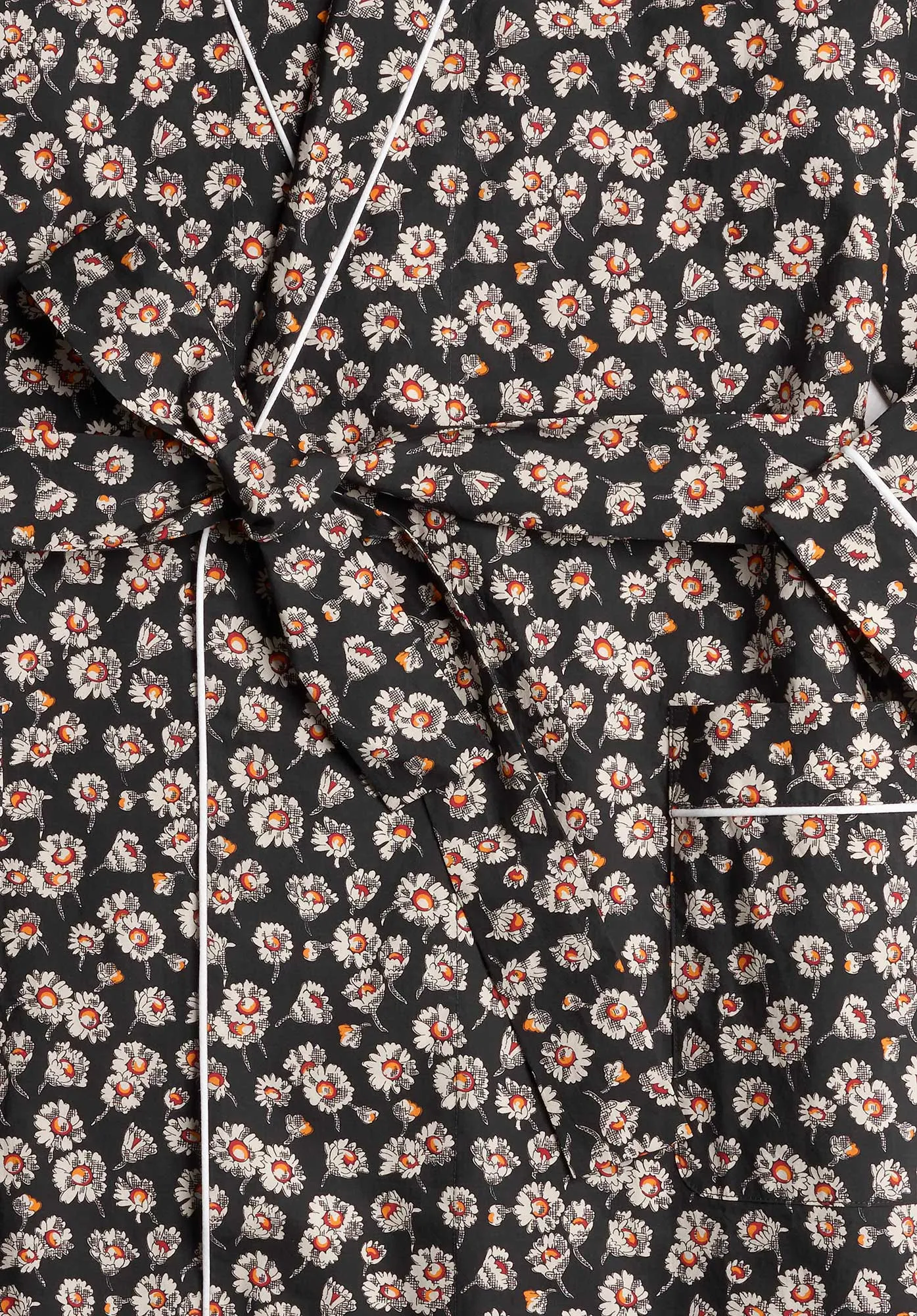 Isa Short Robe in Daisy Print