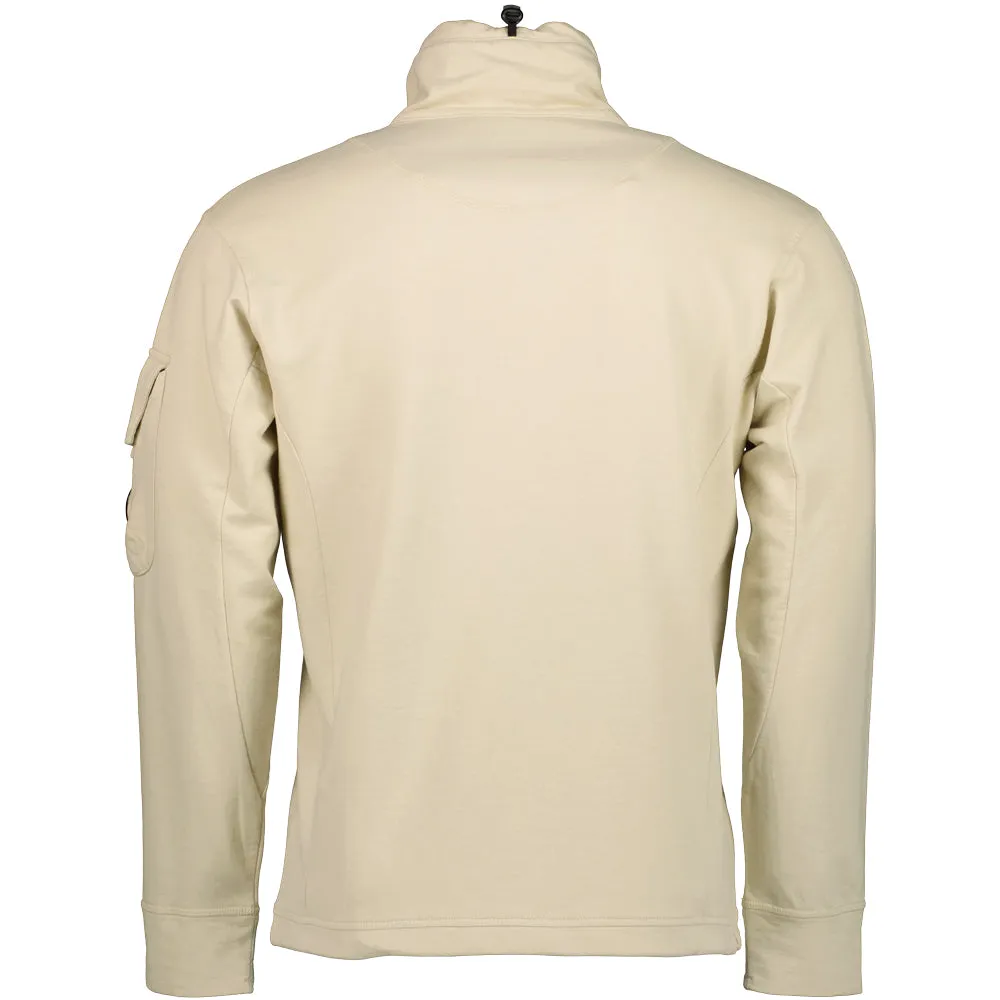 Light Fleece Polo Collar Lens Sweatshirt