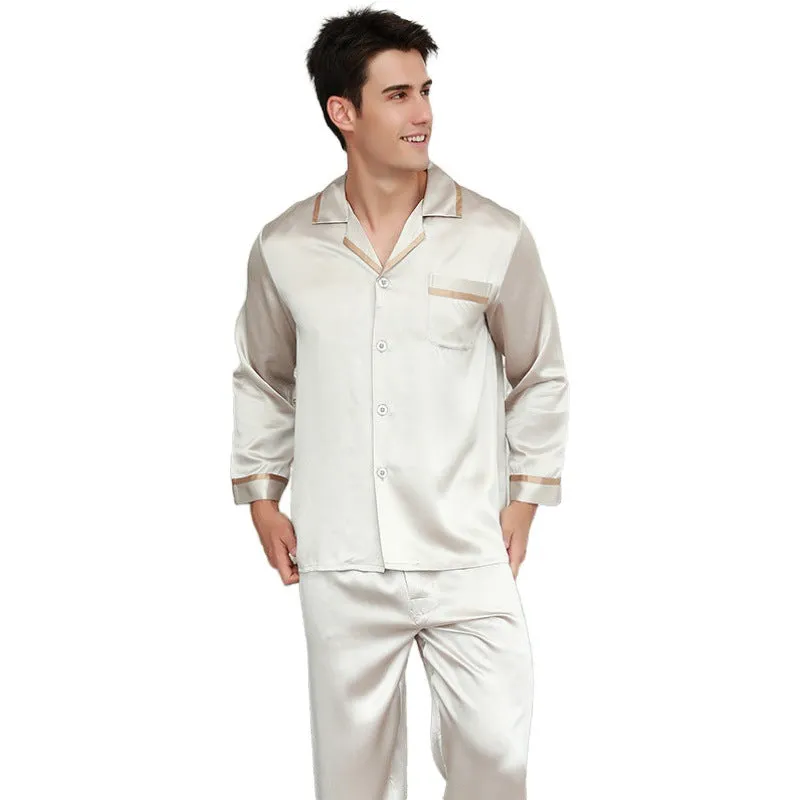 Men's mulberry silk pajamas
