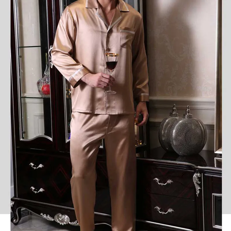 Men's mulberry silk pajamas