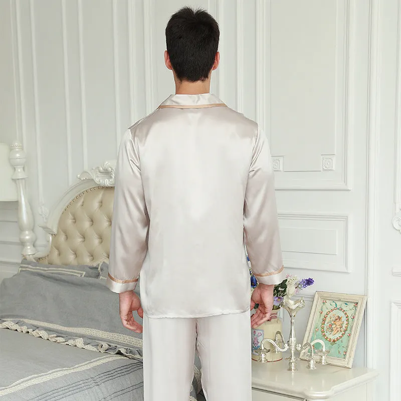 Men's mulberry silk pajamas