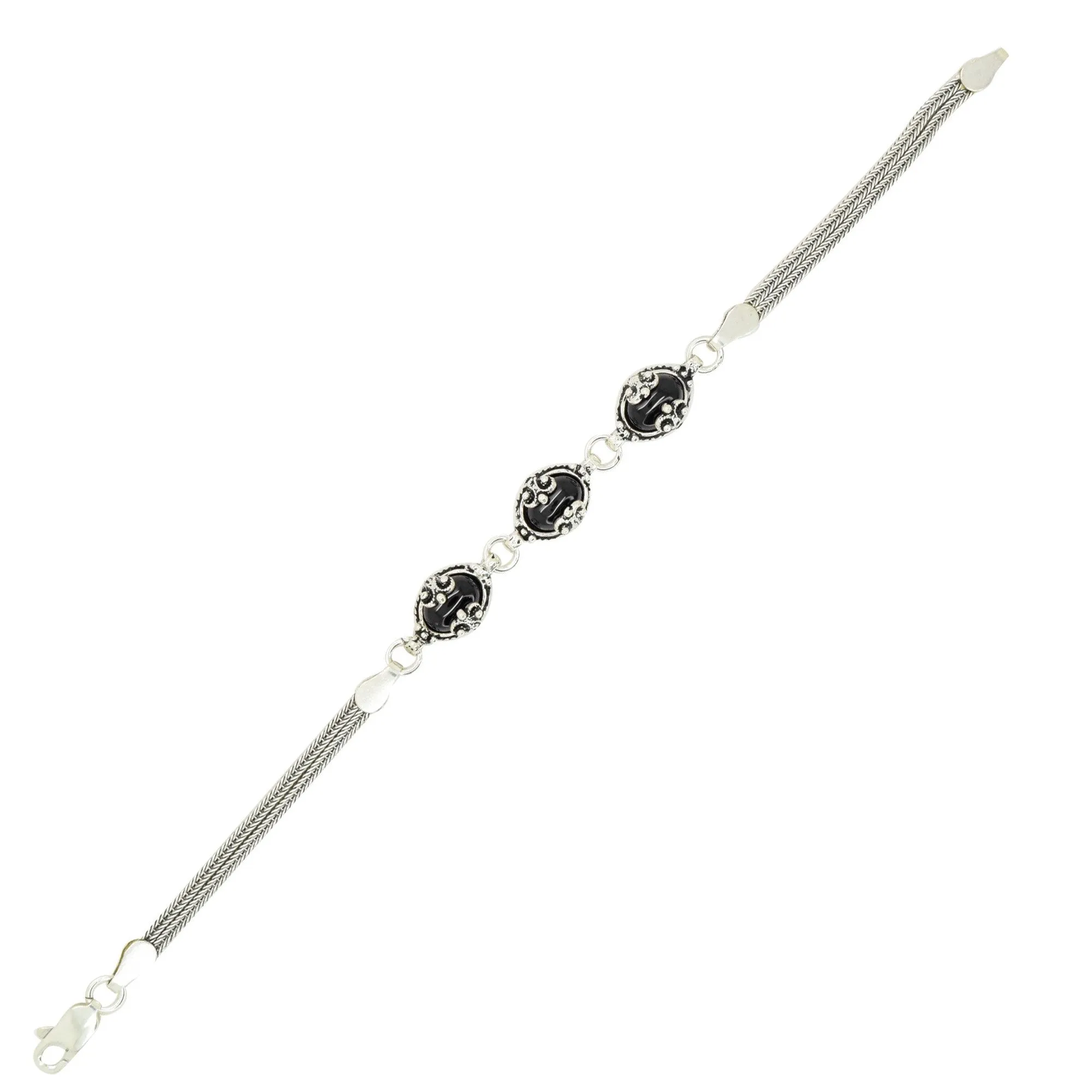 Oxidized Stone Bracelet