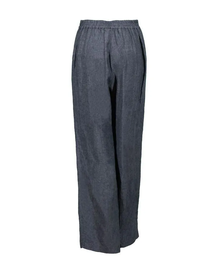 Purotatto Linen Wide Leg Pull On Pants