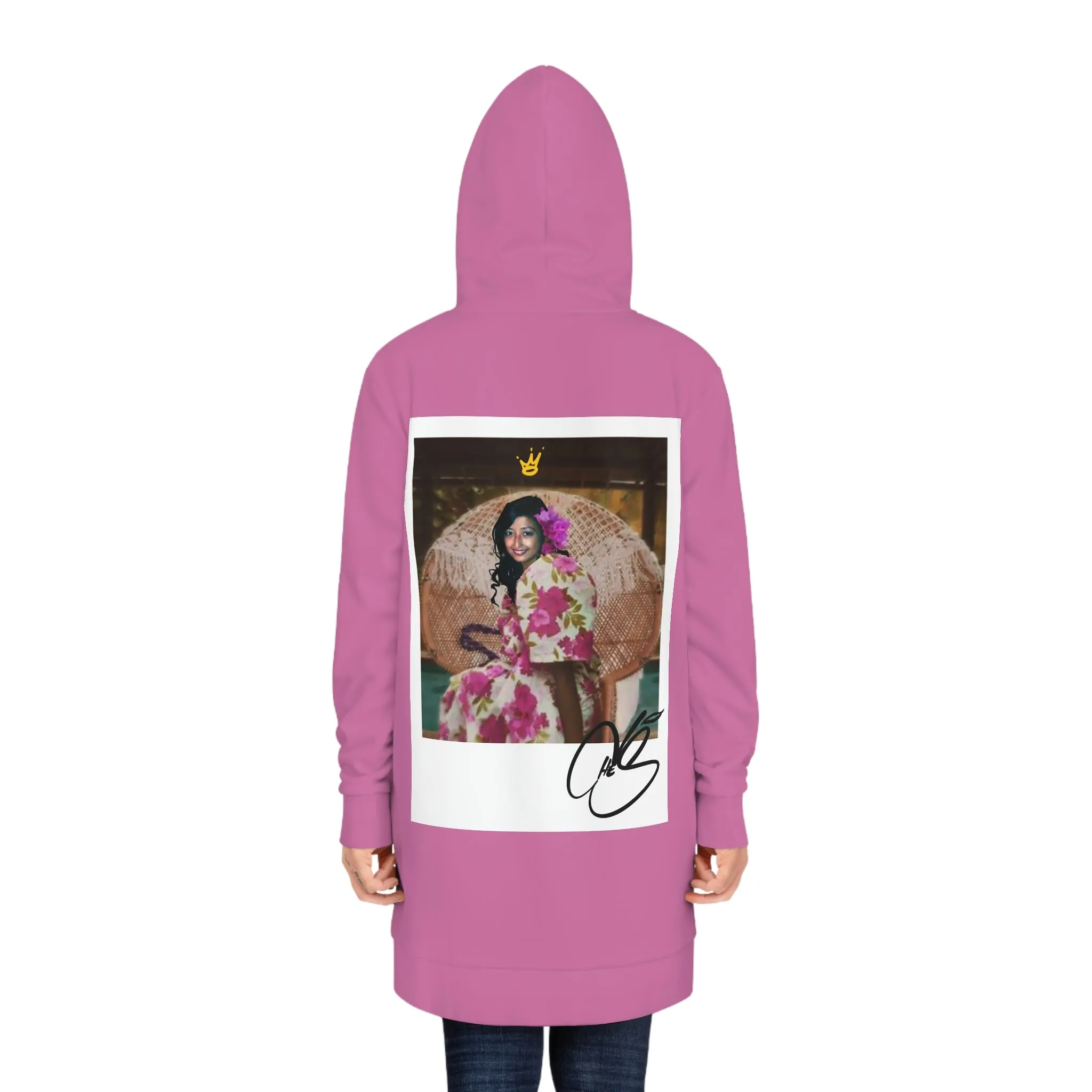 Queen Ches Ladies Hoodie Dress (Light Pink)