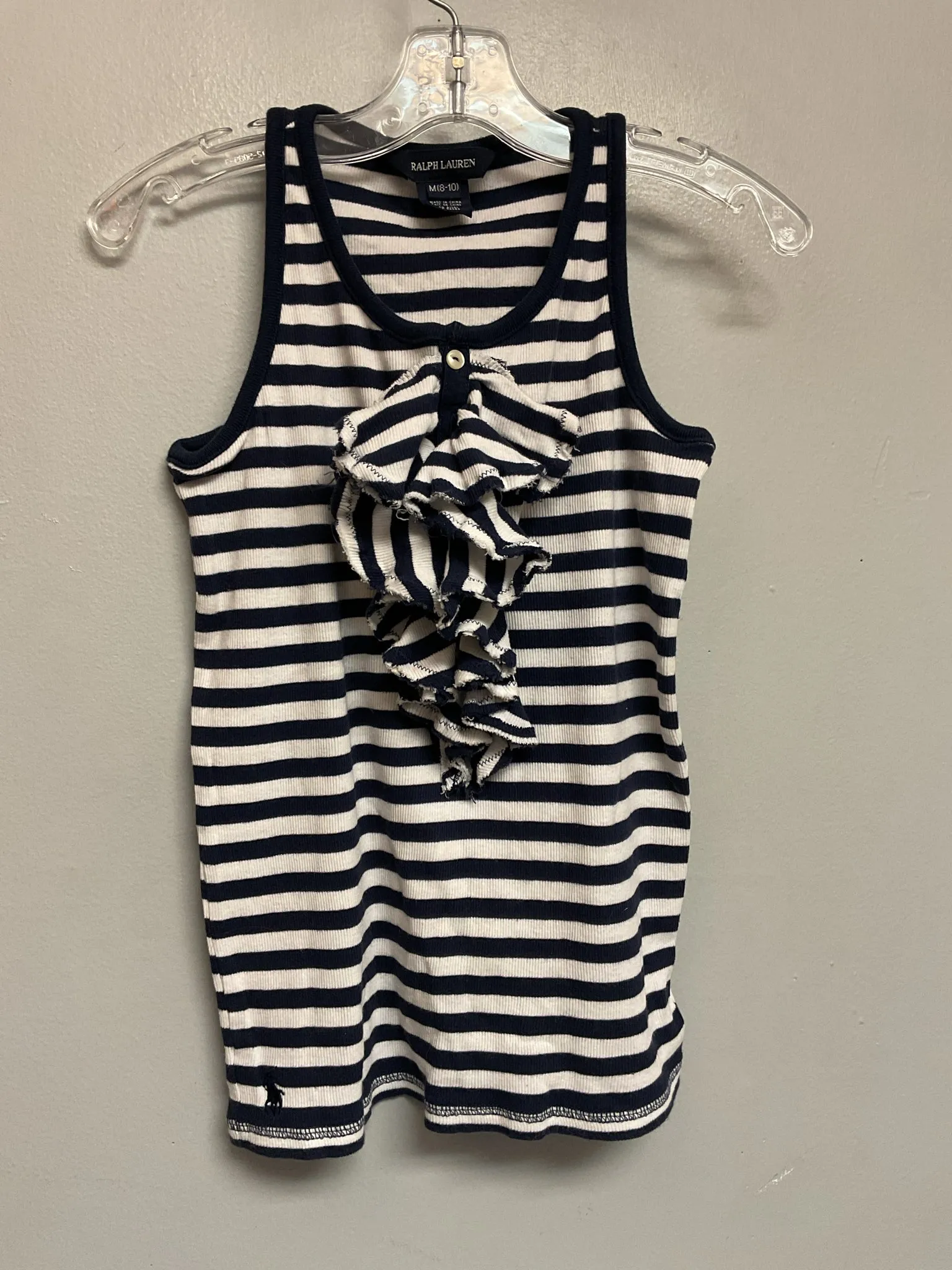 Ralph Lauren Size 8 Navy Cotton Big Girls Tees/Polos/Tunics