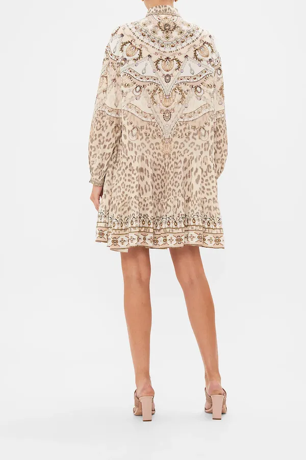 TIERED SHIRT DRESS